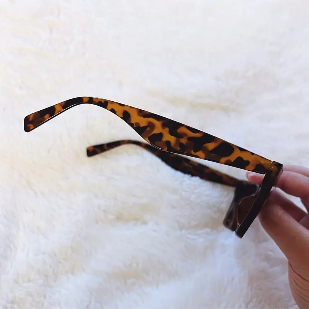 Lucy Tortoise Brown Sleek Square Frame Sunglasses